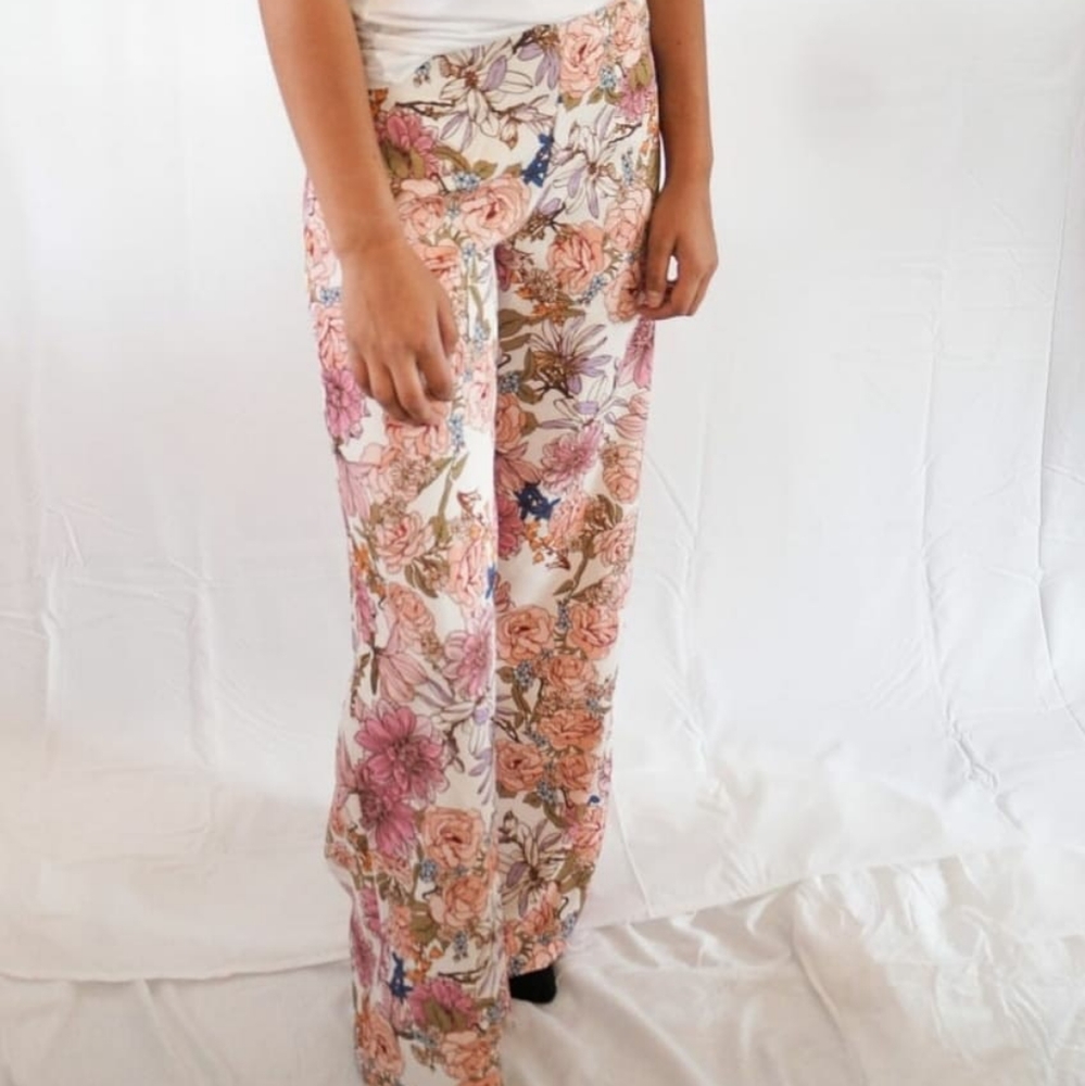 NEW- Meet Me In Paris Wide Leg Floral Pants